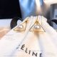 Perfect Replica Celine Yellow Gold Triangle Frame Earrings (9)_th.jpg